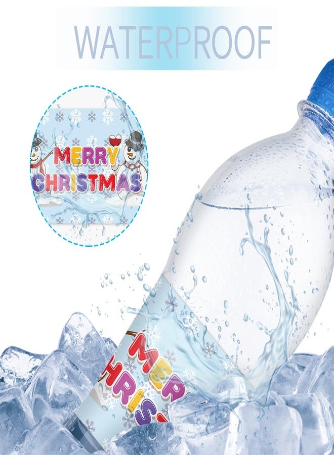 Maicaiffe Merry Christmas Water Bottle Stickers, Hello Winter Snowman Snowflake Water Bottle Label, Happy Holiday Party Decorations, Christmas Theme Party Supplies 32 Stickers - Image 4